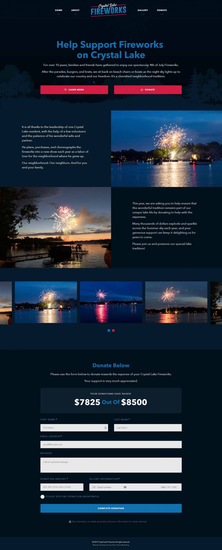 Elite Online Marketing - Crystal Lake Fireworks